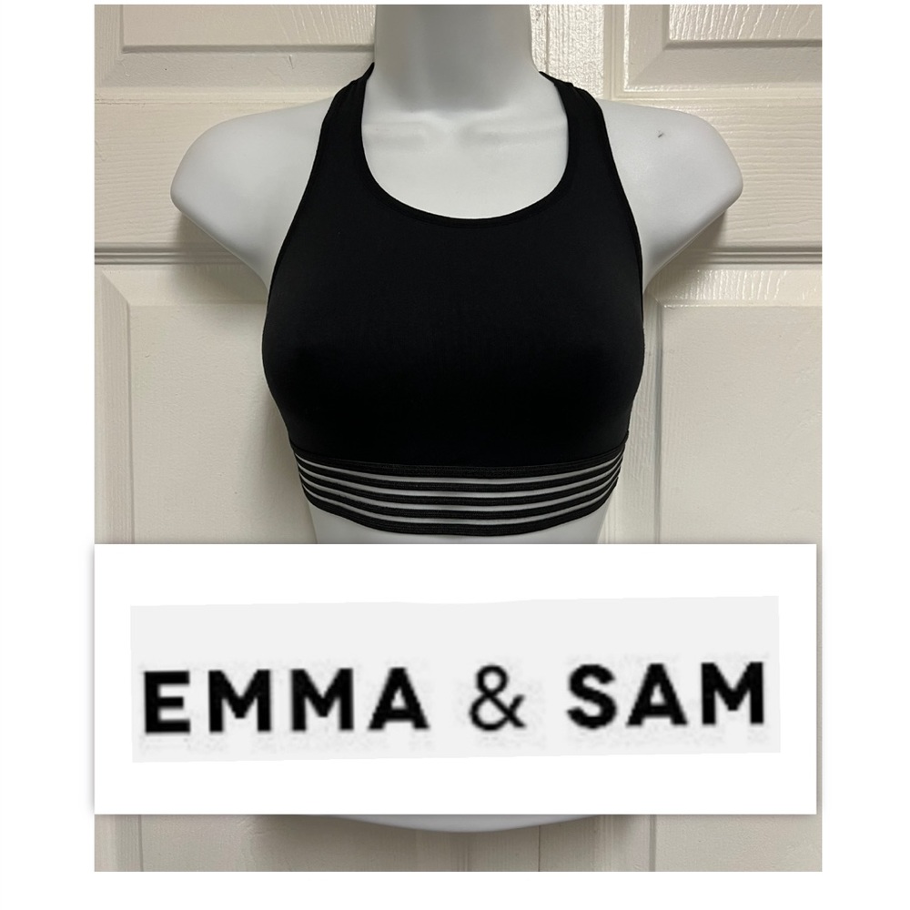 Emma and Sam Black Racerback Sports Bar